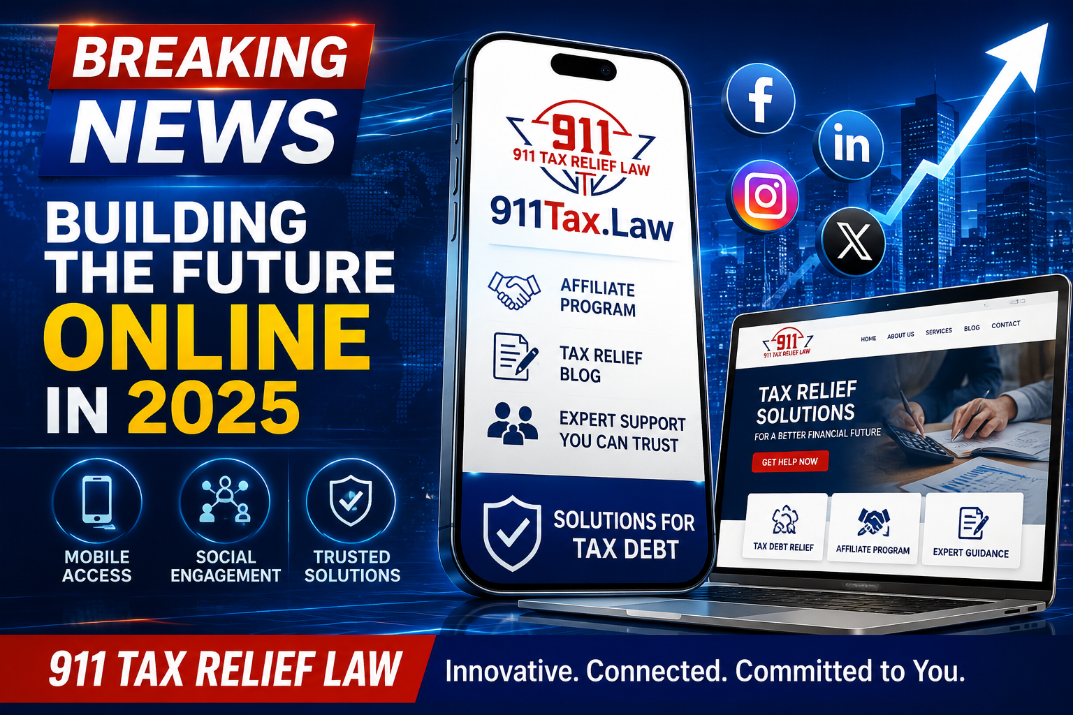 911 Tax Relief Law procuring for Mobile growth promoting the domain 911Tax.Law securing their digital growth. EIN Presswire